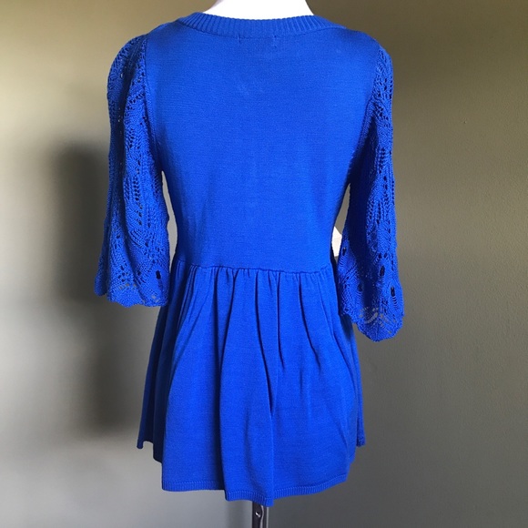 XOXO women’s royal blue knit cardigan sweater M - Picture 2 of 7